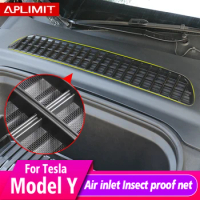 For Tesla Model Y Car Conditioner Vent Intake Grill Filter Interior Protective Air Inlet Insect Proof Net Decoration Accessories