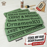 OrnamenKU Custom Ornamen MDF Stencil Krawangan Cutting CNC Presisi Hiasan Dinding Minimalis untuk De