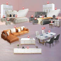 Modern Queen Double Bed Frame White Villa Princess Bed Comferter Superking Cama Box Casal Bedroom Set Furniture