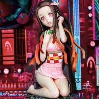 12CM Kamado Nezuko Hot Anime Character Static Demon Slayer Model Dolls Toy Gift Collect Undressabl Ornaments Kawaii Girl Figure
