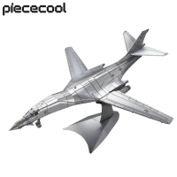 Piececool 3d Metal Puzzles B-1 Lancer Bomber Assembly Model Kits DIY Aircraft Model Set Jigsaw for A