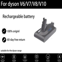 For Dyson V8 Absolute Handheld Vacuum Cleaner For Dyson Battery V8 SV10 batteri Rechargeable Battery Fluffy Animal
