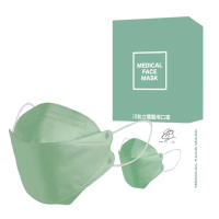 【川鈜】KF94韓版魚型4D立體醫用口罩-雙鋼印-都會綠(10片/盒)