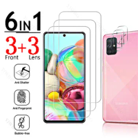 Full Cover Glass for Samsung Galaxy A71 Fingerprint Unlock for Samsung A 71 6.7" Screen Protectors Protective Steel Camera Lens