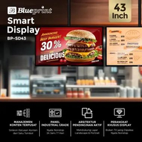Digital Signage / Smart Display Blueprint 32 Inch / 43 Inch / 43i Inch LED Menu Cafe Restoran Hotel 