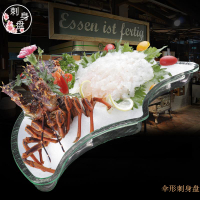 亞克力仿玻璃創意酒店料理刺身冰盤海鮮壽司魚生龍蝦干冰刺身盤
