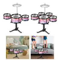 Kids Jazz Drum Set Percussion Instrument Toys Sensory Toy Development Toy Music Enlightenment for Preschool Kids Boys Girls