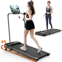 Treadmill with Incline, Foldable Walking Pad Under Desk, 2.5HP Treadmills for Home/Office, Installation-Free, Remote Control/App