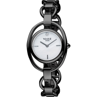 VOGUE Tornabuoni 馬銜鍊手鍊錶-天然珍珠貝xIP黑/30mm 母親節送禮推薦