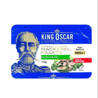 奧斯卡國王油漬鯖魚 橄欖油/地中海風味/檸檬115g