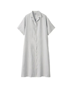 ชุดเดรสคอปก ผ้าลินิน รุ่น BCL08A1S