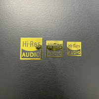 Hi-Res AUDIO small gold standard high quality audio certification metal sticker headset mobile phone DIY decorative sticker