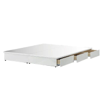 【NEX】純白色抽屜床底/床架 標準雙人5*6.2尺 大六格抽屜(收納式床架/床底)