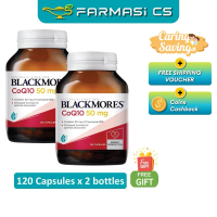 [50%] Blackmores CoQ10 50mg 120 capsules x 2 Bottles (TWIN) EXP:10/2025 + Free Gift [ coq10, coq 10,