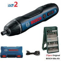BOSCH GO1 and GO2 Household Mini Electrical Screwdriver 3.6V Lithium-ion Battery Rechargeable Cordless with Drill Bits Kits Set