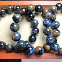 1 Pc Fengbaowu Natural Pietersite Bracelet Round Beads Reiki Healing Stone Fashion Jewelry Gift For Men