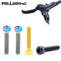 Risk 2pcs M5*25mm Titanium Alloy Bike Brake Lever Bolts Bicycle Fixed Screws Extended for SHIMANO XT M8000 Cycling Parts