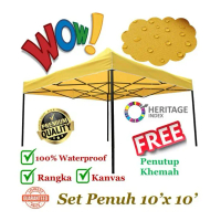 Khemah Kanopi Pasar Malam 10 x 10m, Atap 80cm, Mudah Alih, 3m x 3m