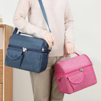 (Hot ) Lunch Bag Reusable Insulated Thermal Bag Women Men Multifunctional 8L Cooler and Warm Keepin