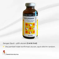 SULPIDON Inj. 20ml + Spuit: Cairan Analgesik, Antipiretik, dan Antispasmodik untuk Hewan SPUIT 3 ml 