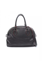Christian Louboutin Pre-Loved CHRISTIAN LOUBOUTIN PANETTONE Panettone Boston bag leather black Red 2