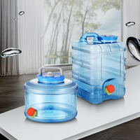 水桶 自駕游戶外車載飲儲水桶家用塑料純凈礦泉水瓶手提帶龍頭大小水桶