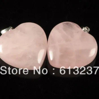 Hot sale new fashion diy 5pcs natural rose chalcedony charms heart jades pendant findings accessories women jewelry 25mm MY4682