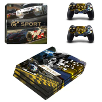 Gran Turismo Sport &amp; GT Sport PS4 Pro Skin Sticker For Sony PlayStation 4 Console and 2 Controllers PS4 Pro Stickers Decal Vinyl