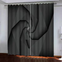 Photo gery stereoscopic curtains Customized 3D Blackout Curtains Living Room Bedroom Hotel Window curtains