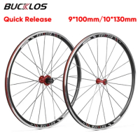 BUCKLOS 700c Bike Wheelset Road Bicycle Wheel Rims 11 Speed V Brake Aluminum Alloy Quick Release 700C Wheels Road Bike Parts