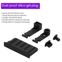 Cover Card Slot Anti-dust Plug High Quality Silicone For New 3ds Xl/ Ll 3dsxl 3dsll 2ds Cover Charging Dock Dust Black 1set