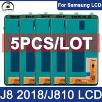 5Pcs/Lot Wholesale For Samsung J8 2018 LCD Display Touch Screen Digitizer Assembly For Samsung J810 J810F J810Y LCD Repair Parts