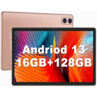 JUSYEA J6 10.1 Inch 5G 8-Cores 16GB RAM 128GB ROM 8000mAh Bluetooth 5.0 Tablet PC 13MP+5MP LCD Display Golden Tablet Android 13
