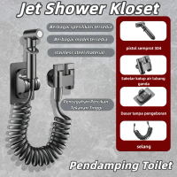 SUS304 Stainless 1 Set Kran Cabang Double 2 Aliran Air Jet Shower Kloset Jet Shower Kamar Mandi Semp