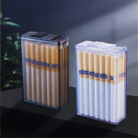 Transparent Cigarette Case Holds 20pcs Waterproof Portable Cigarette Storage Box Holder Men Lady Smoking Box Smoking Accessories