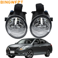 2PCSLOT Car Front Bumper Fog Light Assembly For Nissan Versa 2012-2019 LED Fog Daytime Running Lamp DRL 12 V H11