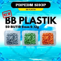 BB Plastik 50 Butir 6mm 0,12g Warna Chrome Untuk Mainan Chrome