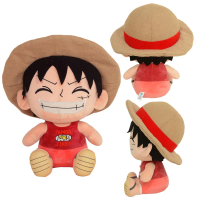 Hadiah Kado Boneka Lucu Karakter Kartun Anime One Piece Cosplay Monkey D Luffy Size 30cm