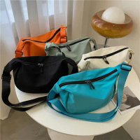 Simple Casual Dumpling Bag Oxford Cloth Crossbody Bag Large-Capacity Messenger Bag Women'S Bag Underarm Shoulder Bag Lightweight