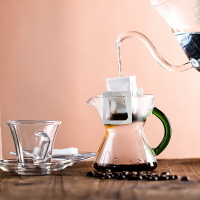 耐熱玻璃一人份咖啡分享壺掛耳咖啡杯滴漏咖啡壺帶把小奶杯醬汁杯