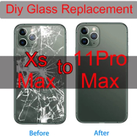 OEM Battery Cover For iPhone Xs Max like 11Pro Max Back Cover Damaged Glass Replacement With 3m Tape (no Cameras)