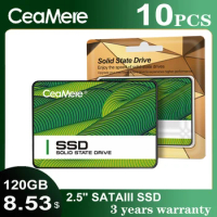 CeaMere SSD 10Pcs 128GB SSD 2.5 "SATA 120GB 240GB 256GB 480GB 512GB 1TB Hdd Hard Drive Internal Solid State Disk for Laptop PC