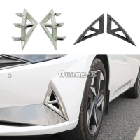For Hyundai Elantra Avante 2020 2021 2022 2023 Sticker Styling Body Detector Head Front Fog Light Lamp Frame Cover Trim Eyebrow