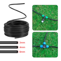 High Quality 3/5mm 4/7mm 8/11mm Hose Garden Watering Hose Drip Agriculture Irrigation Black Micro Irrigation Pipe Water Hose