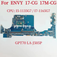 GPT70 LA-J505P Mainboard For HP ENVY 17-CG 17M-CG Laptop Motherboard CPU: I5-1135G7 I7-1165G7 100% Test OK