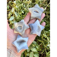1PcNatural Druzy Agate Star Shape / Top High Quality / Transformation Meditation Stone / Home Decora