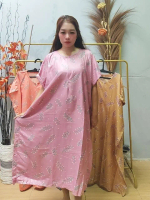 Diemoon Daster Kelelawar Rayon Katun Santung Dingin Kain Nyaman Panjang Wanita Busui Bahan Halus Din