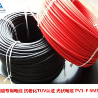 6mm2 PV1-F PV Twin DC Solar Cable BLACK/RED TUV Approved 10 Meters