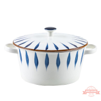 雙耳面碗帶蓋碗大號大碗家用湯碗日式泡面碗學生創意手繪陶瓷餐具