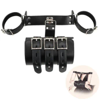 Leather Bondage Handcuffs Armbinder Restraint Arms Behind Back Straitjacket Arm Binder Erotic Game Fetish Sex Toys For Couples